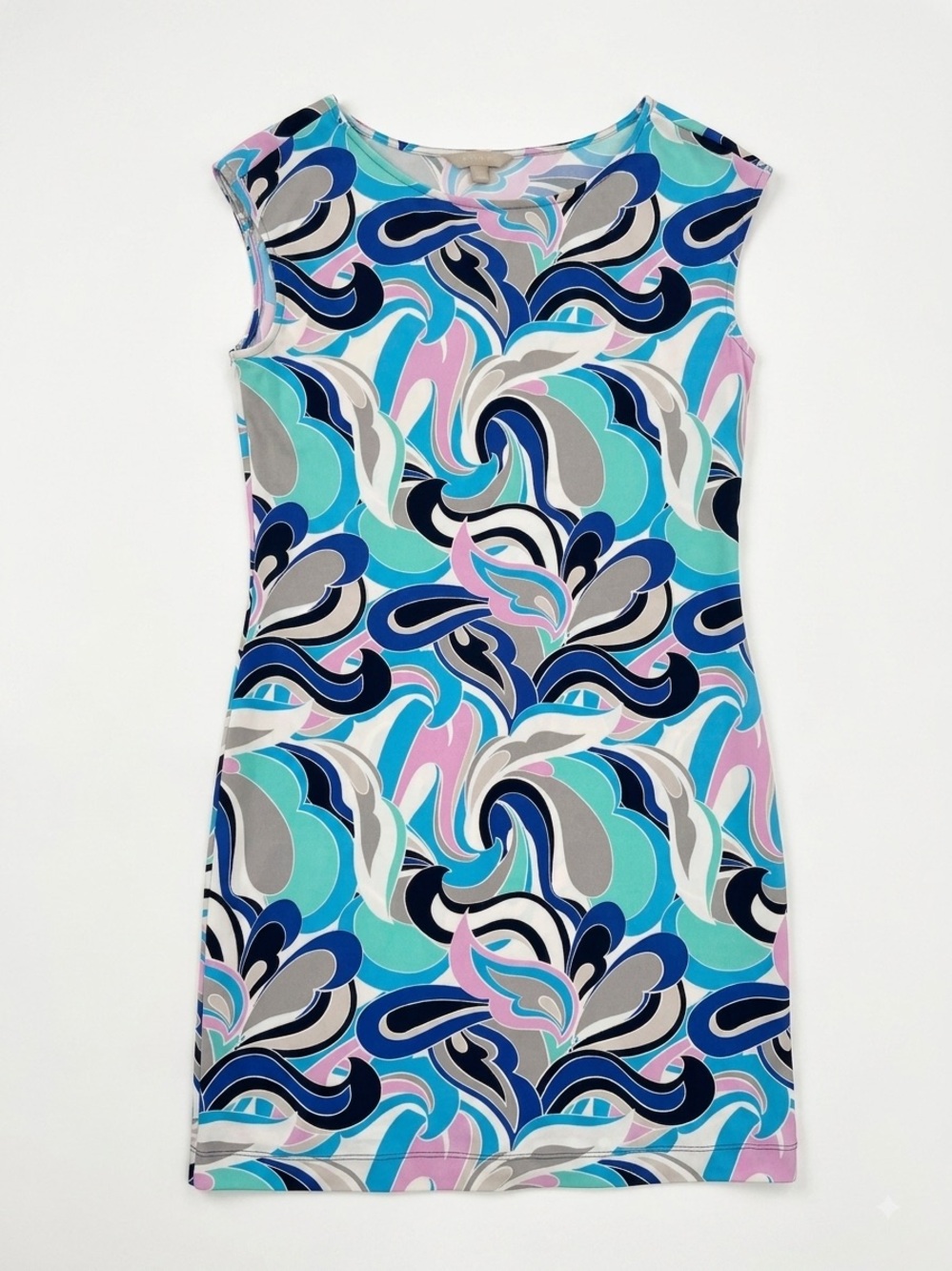 Banana Republic Stretchy Abstract Print Womens Midi Dress